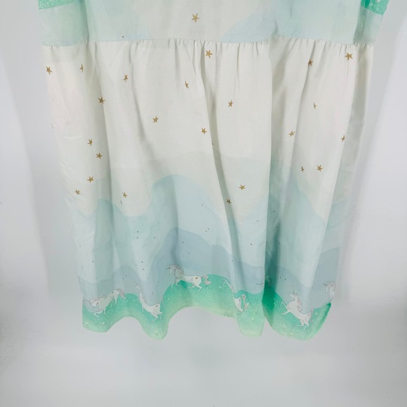 Mint Green Unicorn Print Dress - Picture 5 of 10